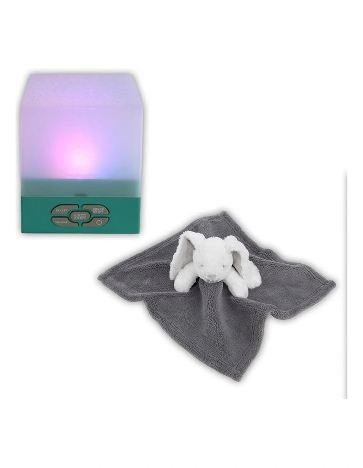 2pc Nighttime Bliss Set W/ Star Glow Cube & Blankie Friend Grey image 1