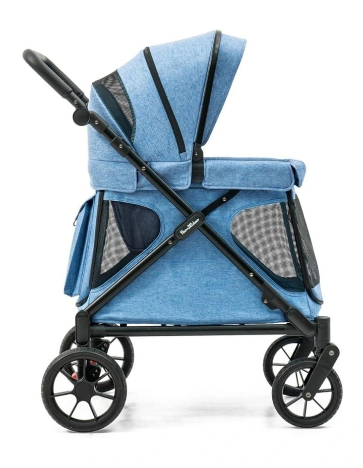 Familidoo Q1 2.0 Wagon Stroller Lightweight Denim Blue image 1
