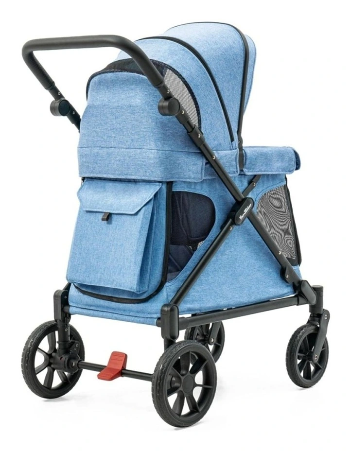 Familidoo Q1 2.0 Wagon Stroller Lightweight Denim Blue image 3