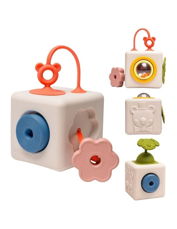 Peek & Play Silicone Cube Baby Activity Toy Sensory Development image 2