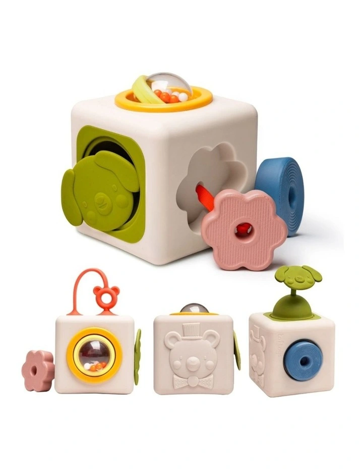 Peek & Play Silicone Cube Baby Activity Toy Sensory Development image 3
