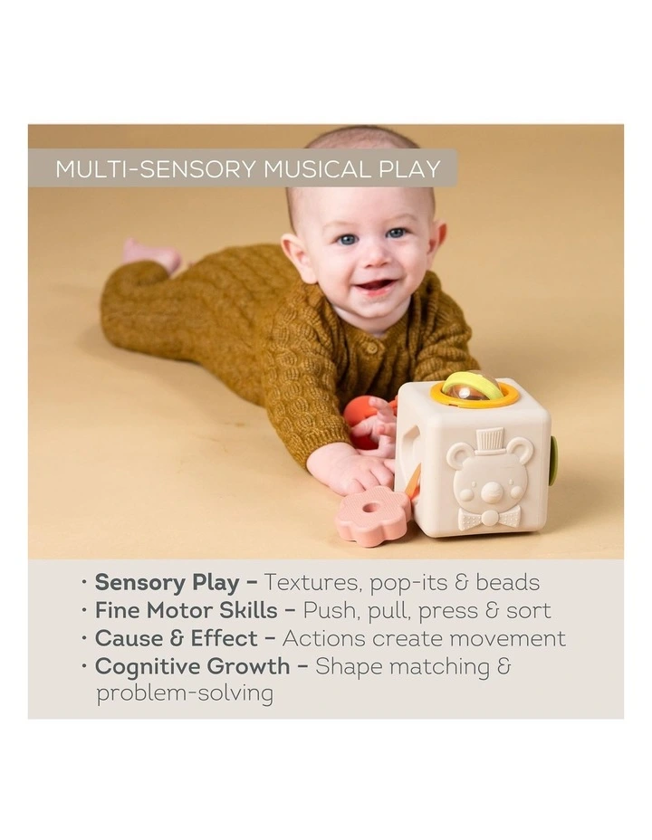 Peek & Play Silicone Cube Baby Activity Toy Sensory Development image 5