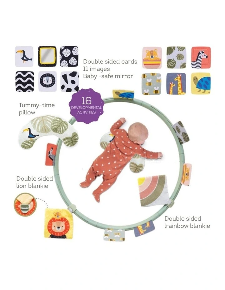 Tummy Time Trainer Baby Activity Gym W/ Accessories 0M image 2