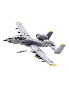 Sluban B1362 Model Kit 1:44 A10 Warthog Thunderbolt Attack Jet Fighter Plane USAF Military Building