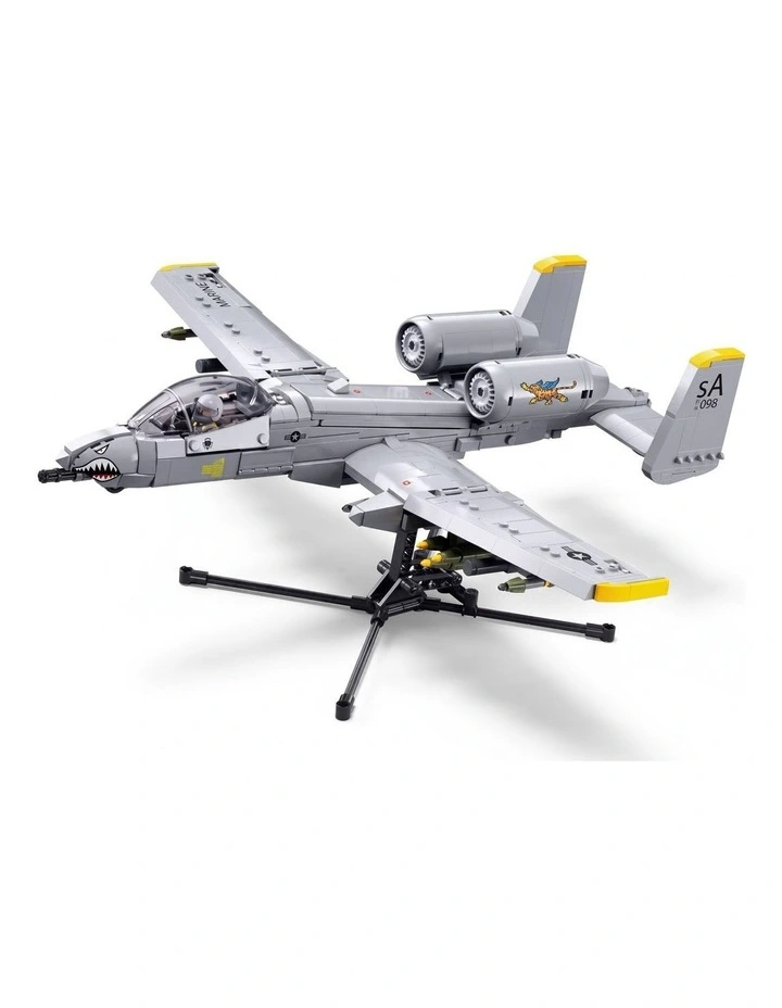 Sluban B1362 Model Kit 1:44 A10 Warthog Thunderbolt Attack Jet Fighter Plane USAF Military Building image 3