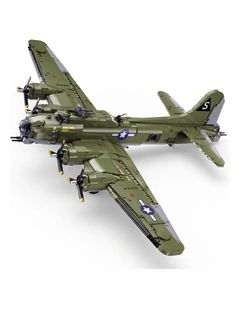 Sluban B1367 Model Kit 1:44 B17 Flying Fortress Heavy Bomber WWII USAAF Army Air Force Building