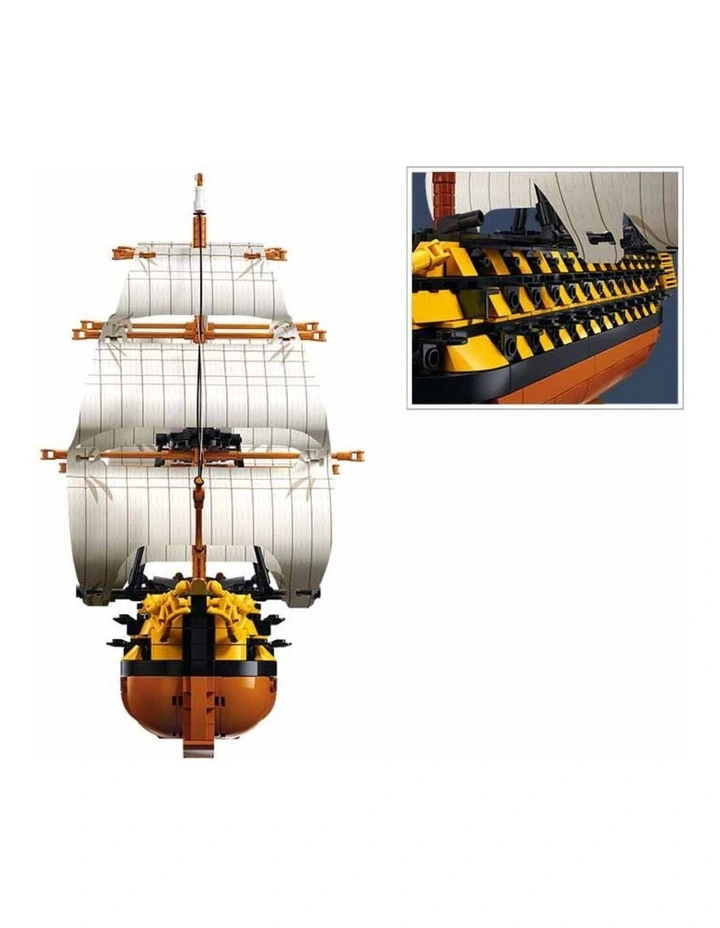 Sluban B1552 Model Kit 1:200 HMS Victory Sailing Battleship Warship Navy Vessel Boat Military DIY image 4