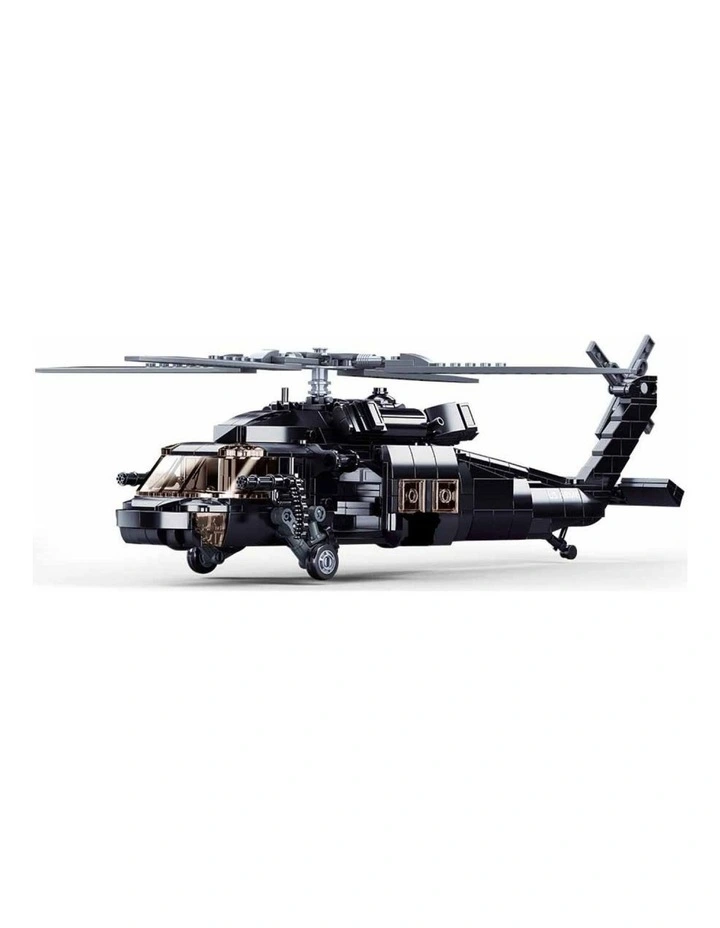 Sluban B1012 Model Kit UH60 Black Hawk Medical Rescue Helicopter US Army MEDEVAC Air Force Military image 3