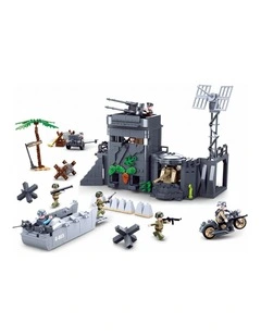 Sluban B0861 Model Kit WWII Atlantic Wall Coastal Bunker Defense Normandy DDay Military Base