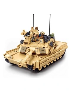 Sluban B1365 Model Kit 1:35 M1A2 Abrams TUSK II Battle Tank MBT Modern US Army Military Building