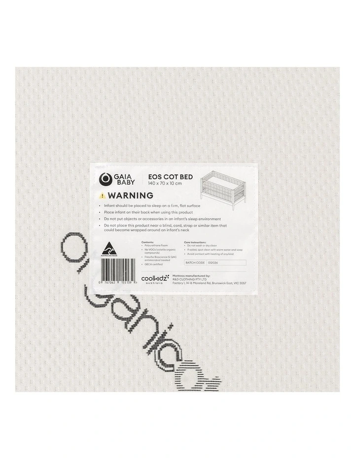 Gaia Eos Cot Mattress (140x70x10) image 4
