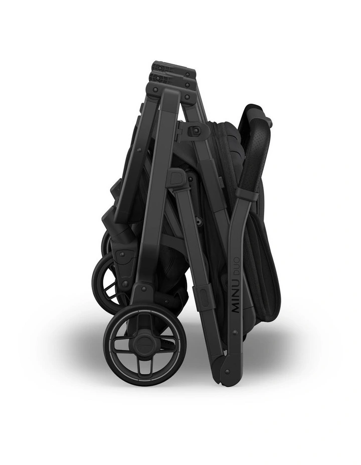 UPPAbaby Minu Duo Stroller - Jake (Charcoal / Carbon / Black Leather) image 5