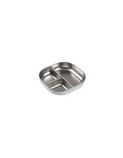 Stainless Steel Divided Plate - Misty Green