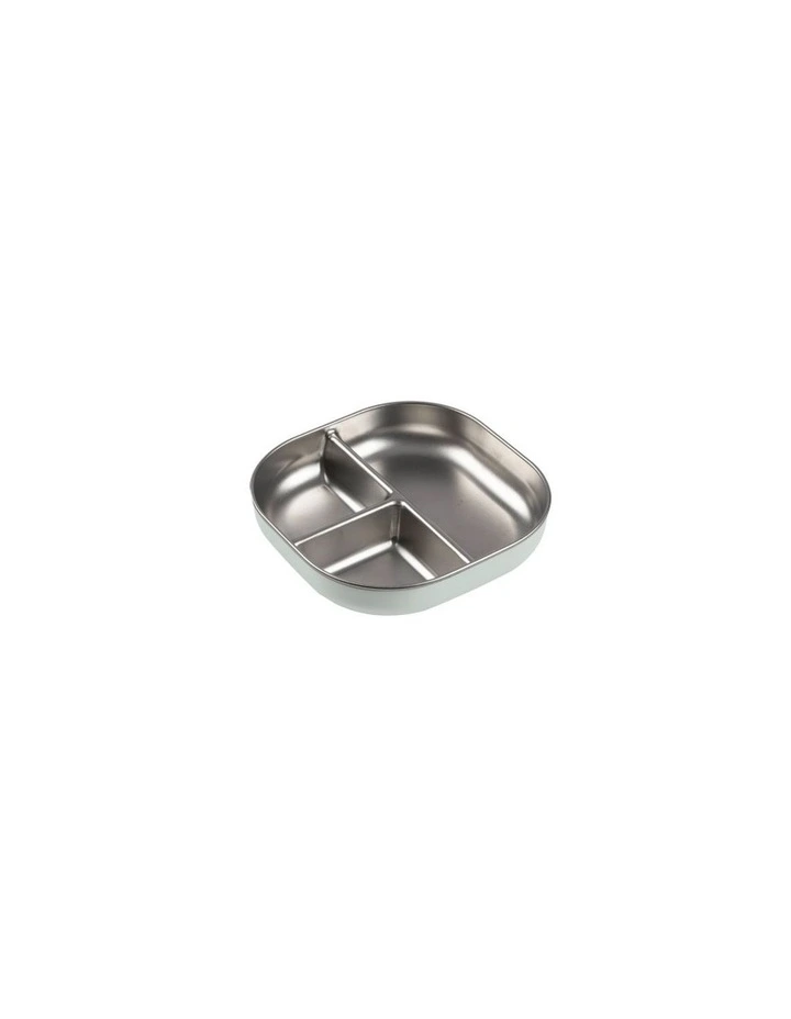 Stainless Steel Divided Plate - Misty Green image 1