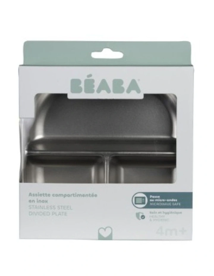 Stainless Steel Divided Plate - Misty Green image 2