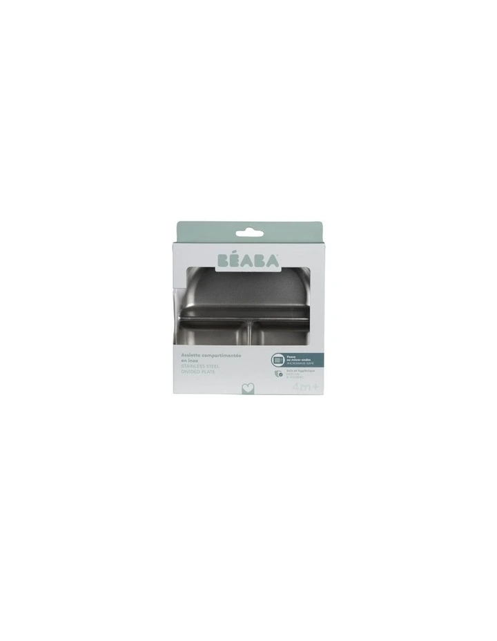 Stainless Steel Divided Plate - Misty Green image 2