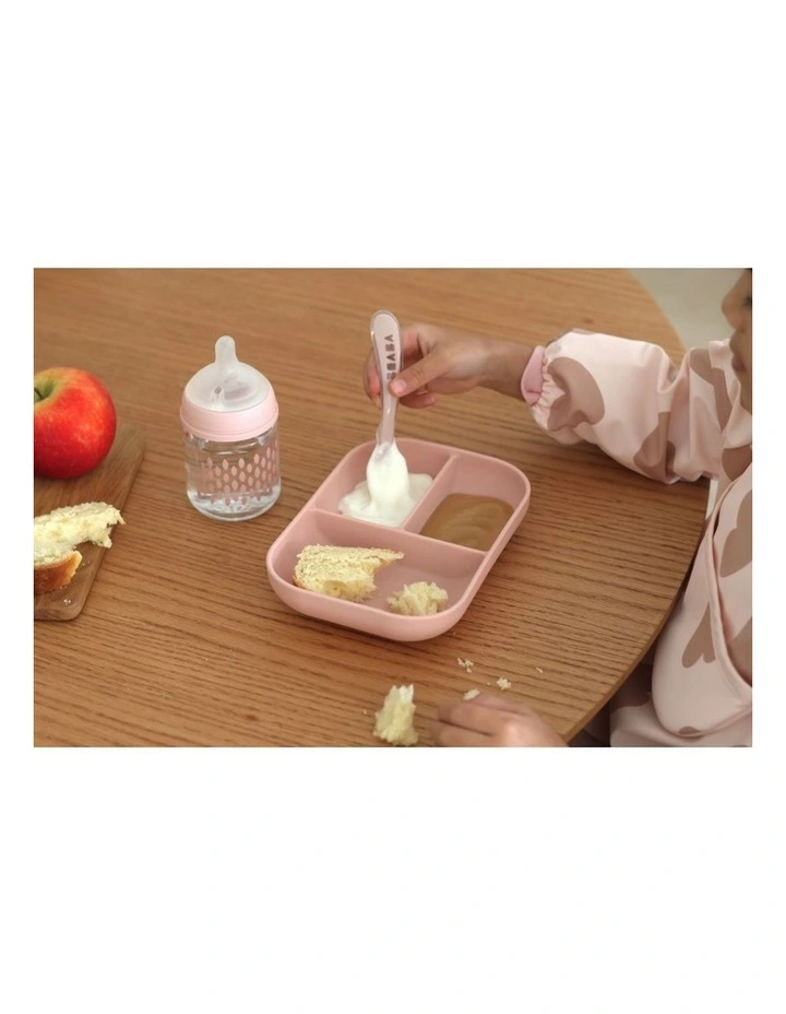 Silicone Suction Divided Plate & Spoon - Cotton Candy image 3