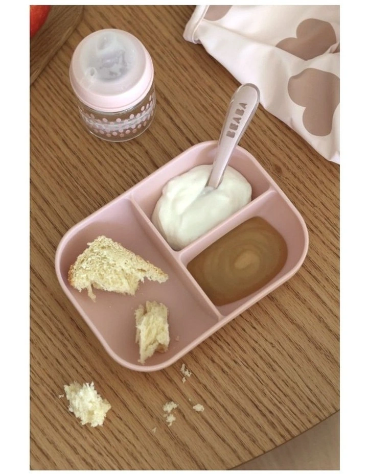 Silicone Suction Divided Plate & Spoon - Cotton Candy image 4