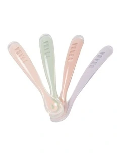 1st Stage Silicone Spoons 4 Pack - Cotton Candy/Misty Green/Pink/Lilac