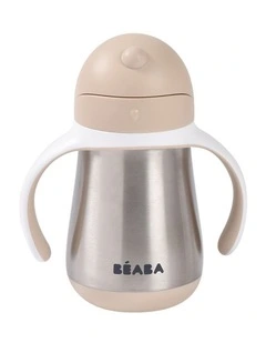 Stainless Steel Straw Cup 250ml - Clay