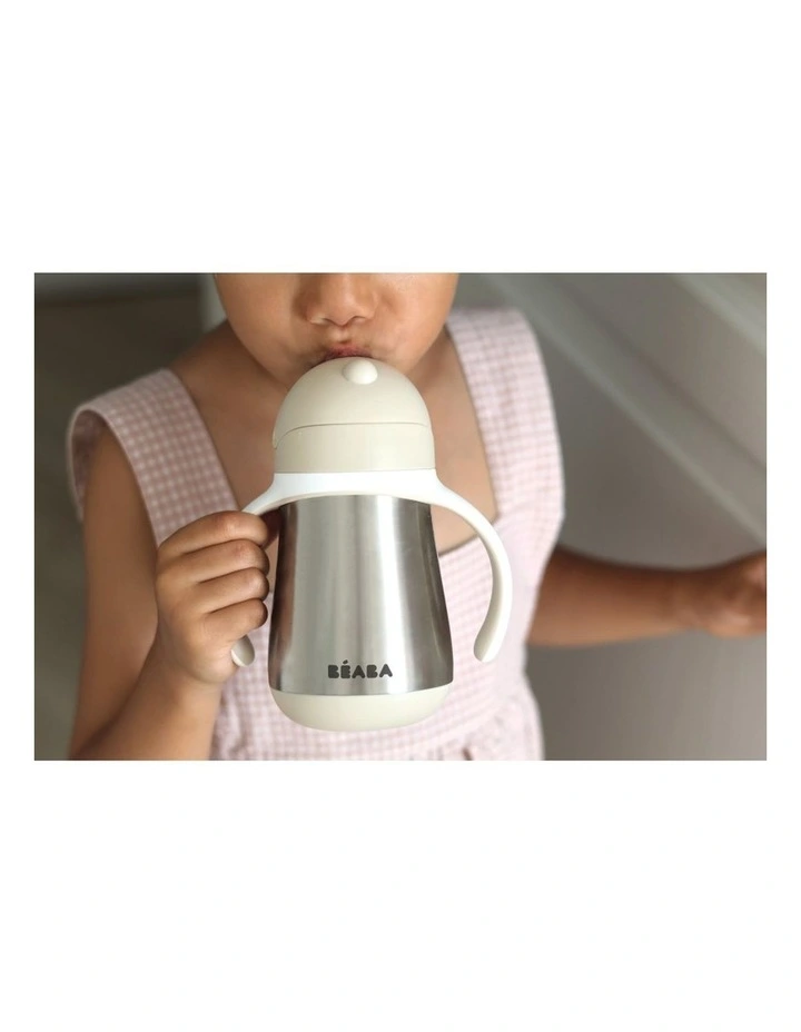 Stainless Steel Straw Cup 250ml - Clay image 4