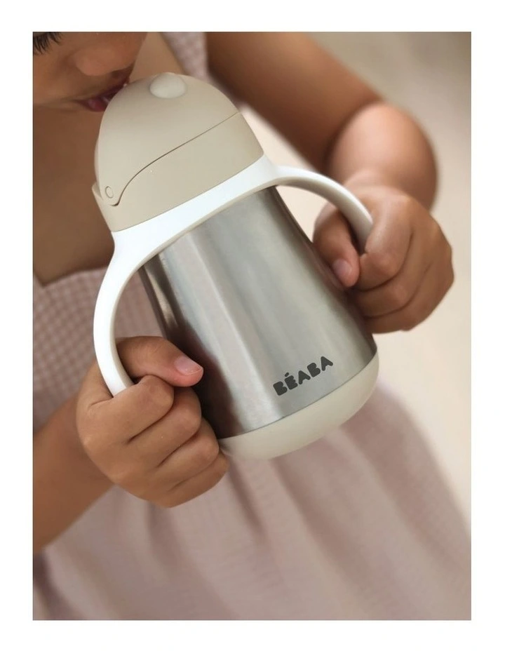 Stainless Steel Straw Cup 250ml - Clay image 5