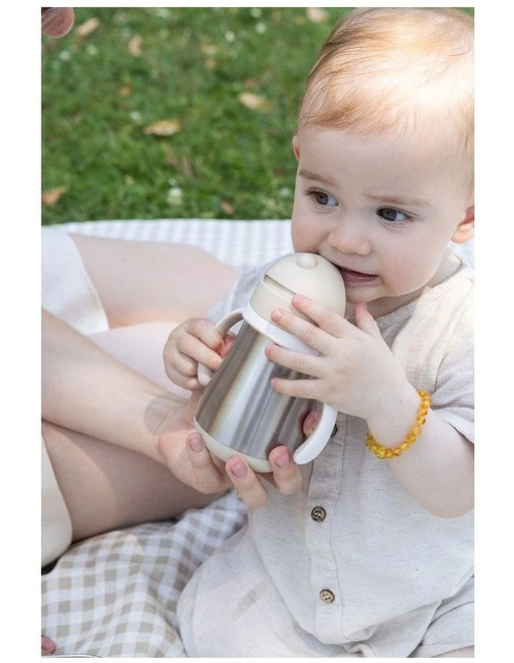 Stainless Steel Straw Cup 250ml - Clay image 6