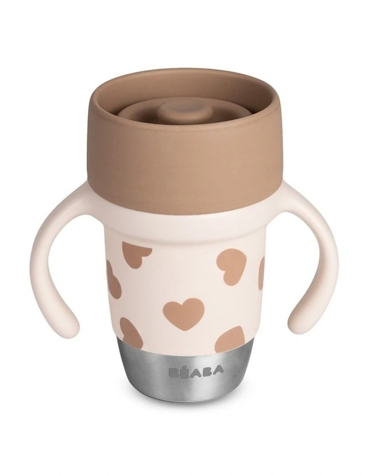Click & Drink 360 Stainless Steel Learning Cup 240ml - Big Love image 1