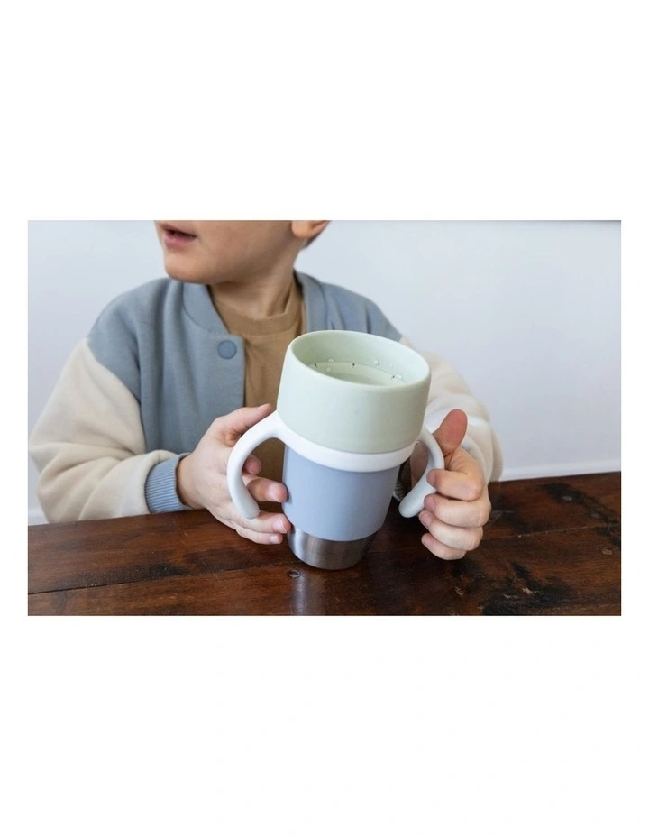 Click & Drink 360 Stainless Steel Learning Cup 240ml - Pebble image 7