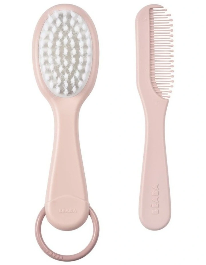 Baby Brush & Comb - Vintage Pink image 1