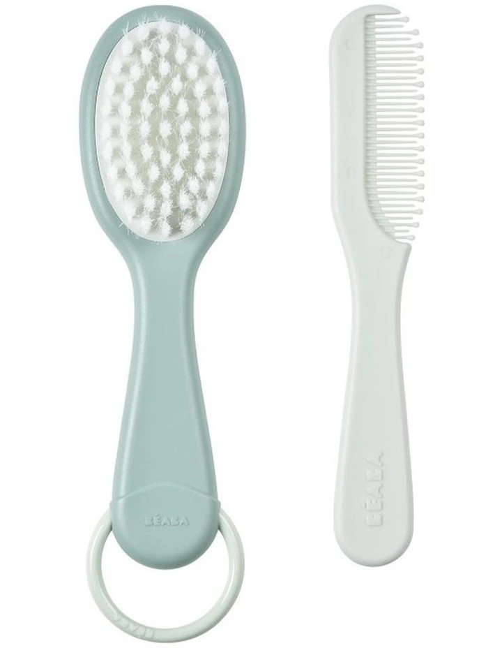 Baby Brush & Comb - Green Blue image 1