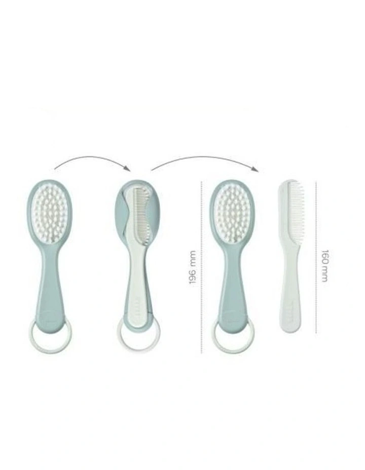 Baby Brush & Comb - Green Blue image 3