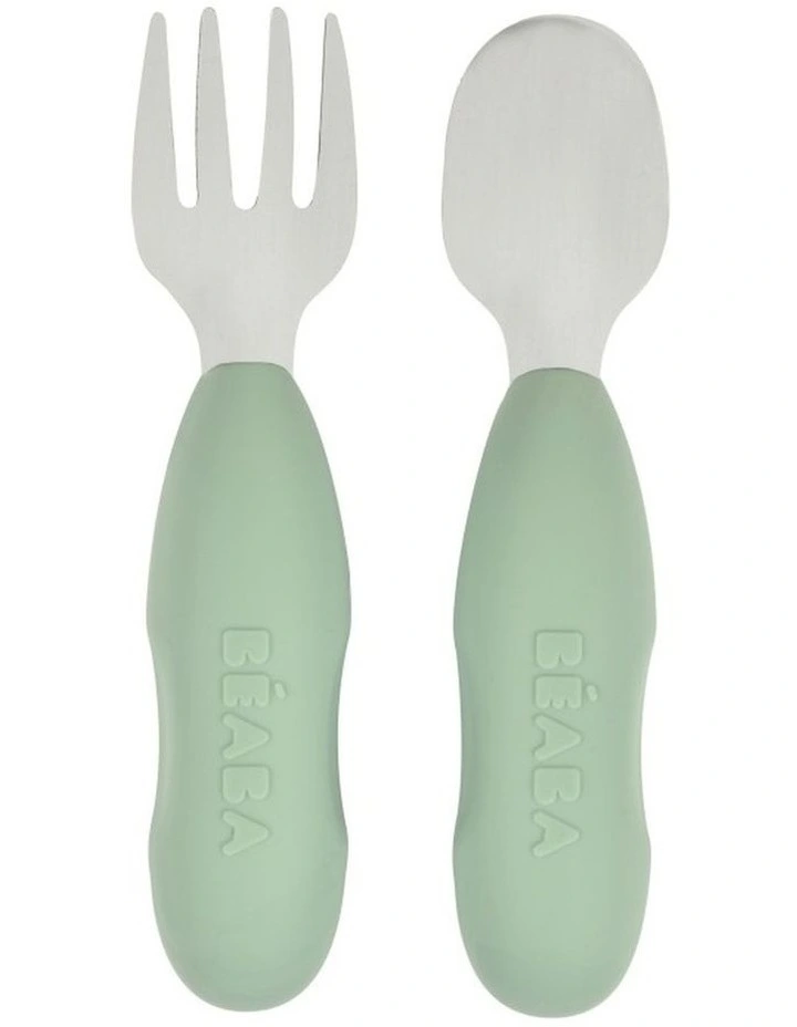 Stainless Steel Pre-Cutlery - Sage Green image 1