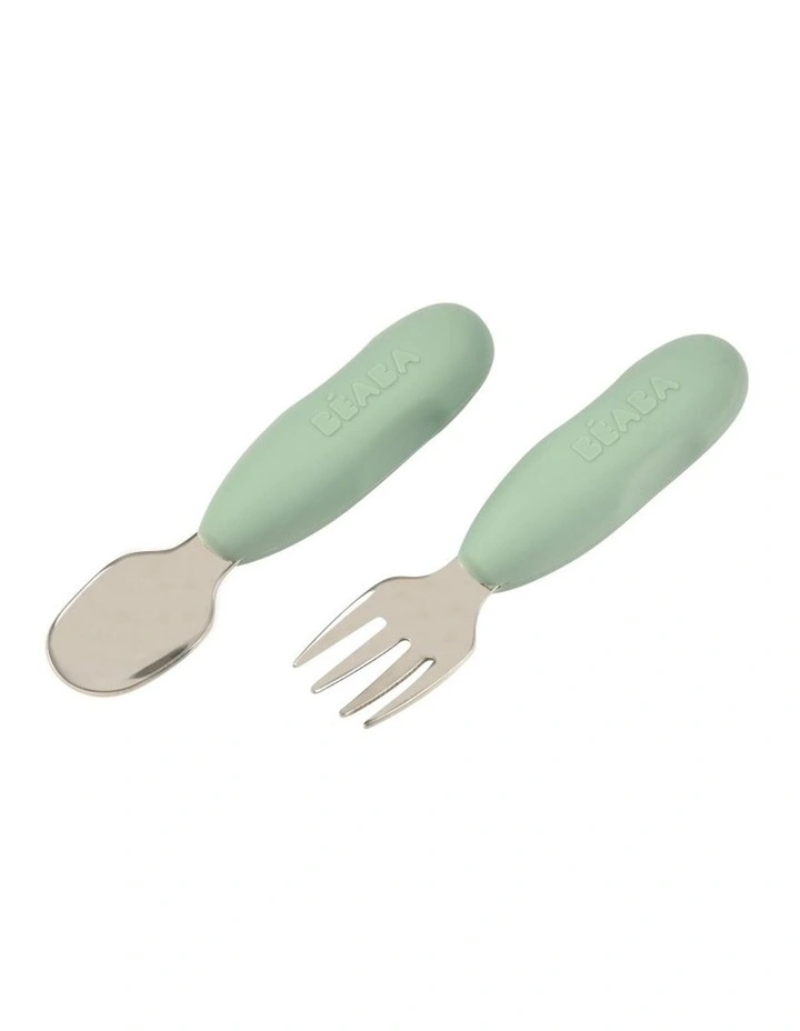 Stainless Steel Pre-Cutlery - Sage Green image 3