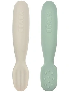 Silicone Pre-Spoons 2 Pack - Sage Green/Velvet Grey