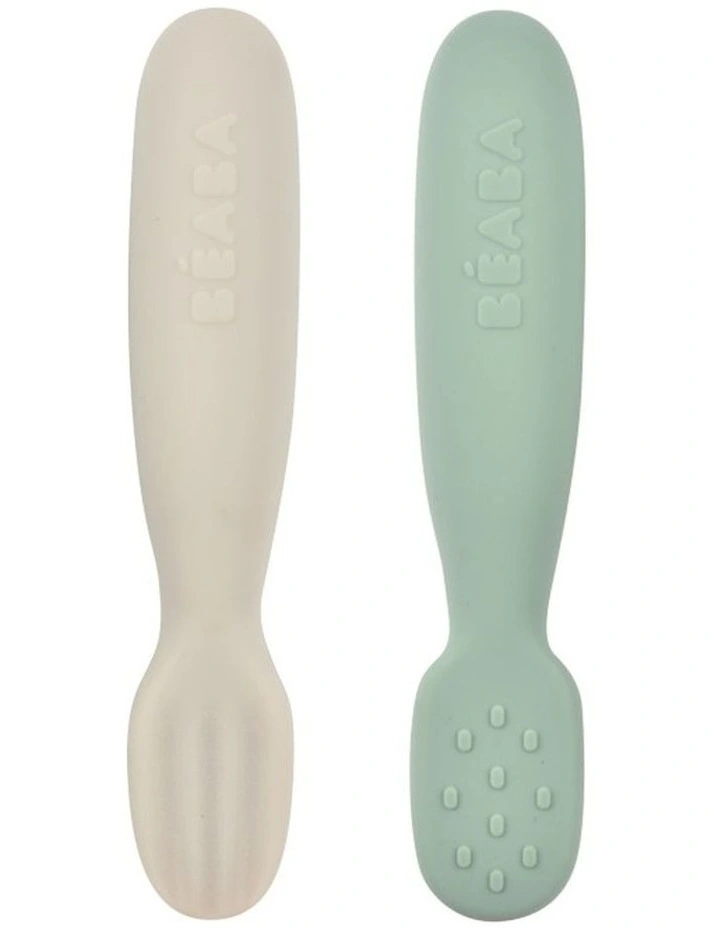 Silicone Pre-Spoons 2 Pack - Sage Green/Velvet Grey image 1