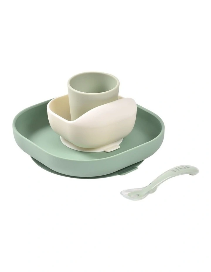 Silicone Suction Meal Set - Sage/Misty Green image 1