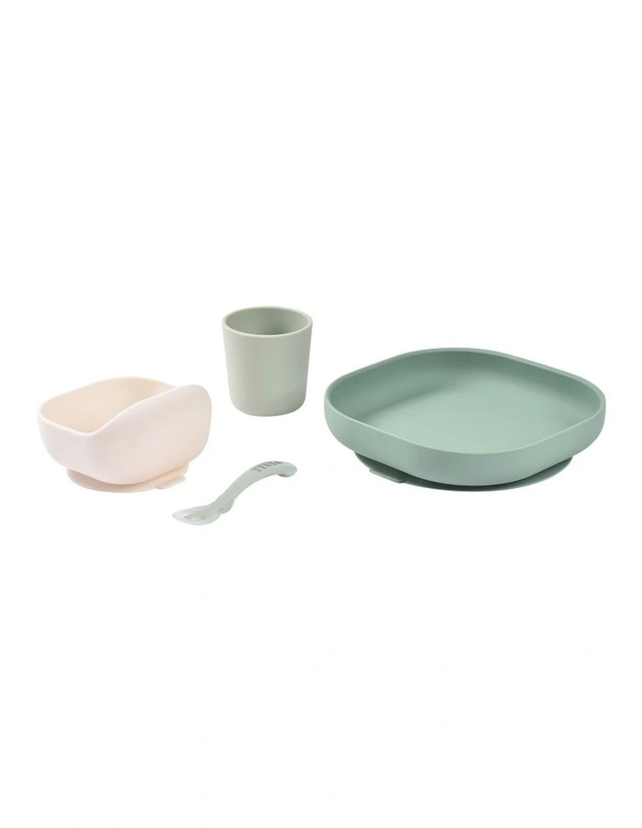 Silicone Suction Meal Set - Sage/Misty Green image 2
