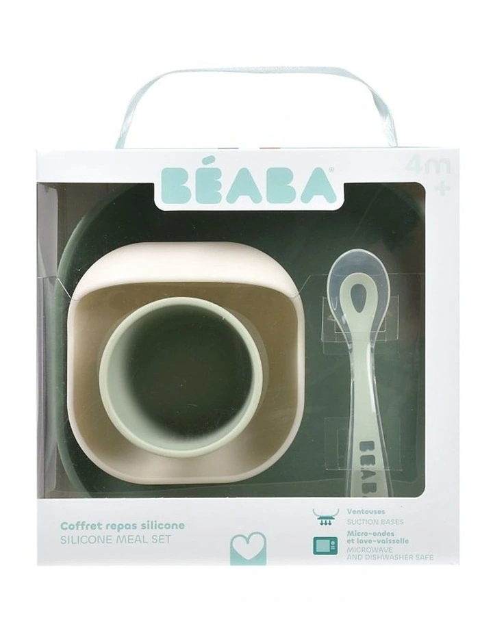 Silicone Suction Meal Set - Sage/Misty Green image 3