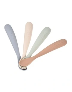 1st Stage Silicone Spoons 4 Pack - Natural