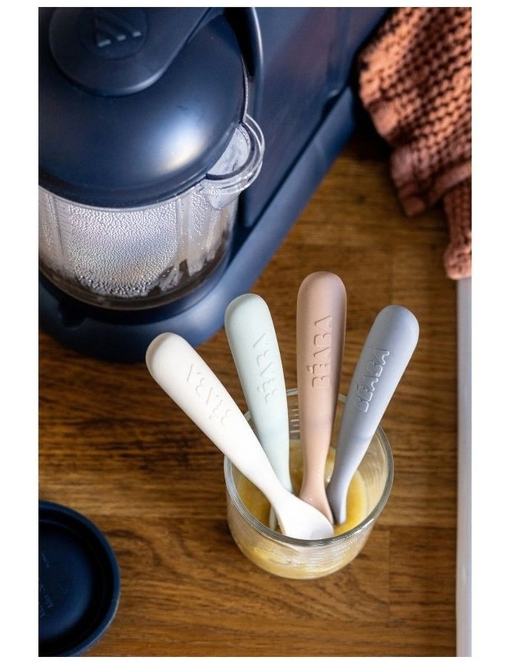 1st Stage Silicone Spoons 4 Pack - Natural image 2