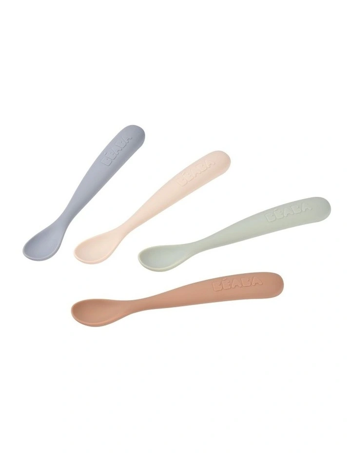 1st Stage Silicone Spoons 4 Pack - Natural image 3