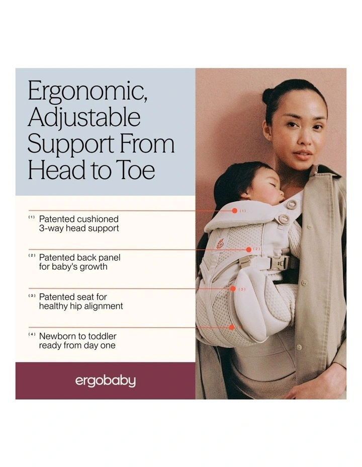 Omni Classic Mesh Baby Carrier - Natural Beige image 6