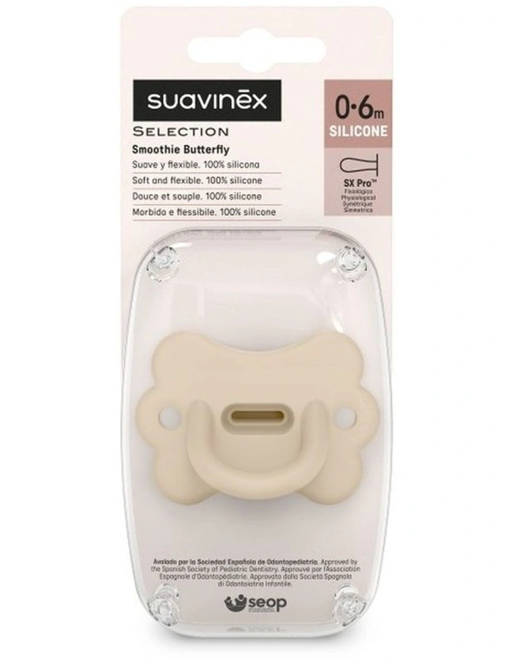 Colour Essence Butterfly Silicone SX Pro Soother 0-6 Months - Irish Cream image 2