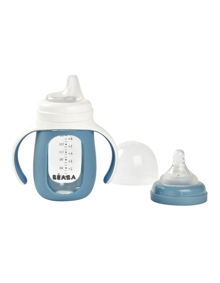 Glass Bottle with Silicone Protective Sleeve 210ml - Windy Blue image 7