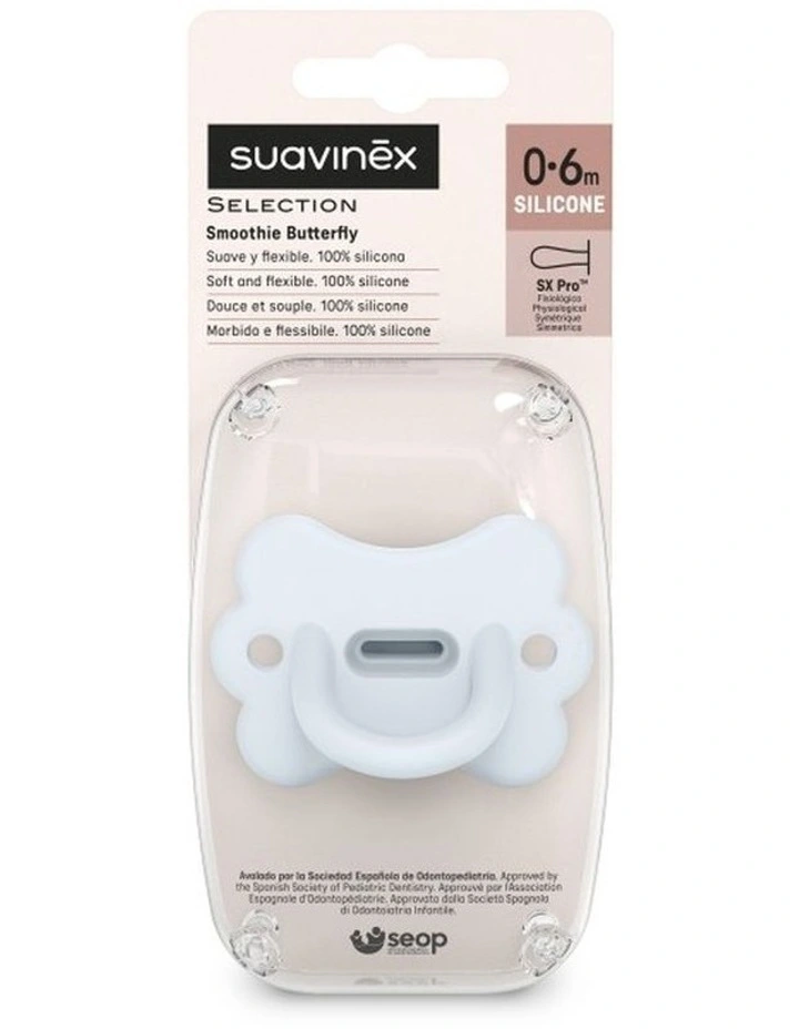 Colour Essence Butterfly Silicone SX Pro Soother 0-6 Months - Ballad Blue image 3