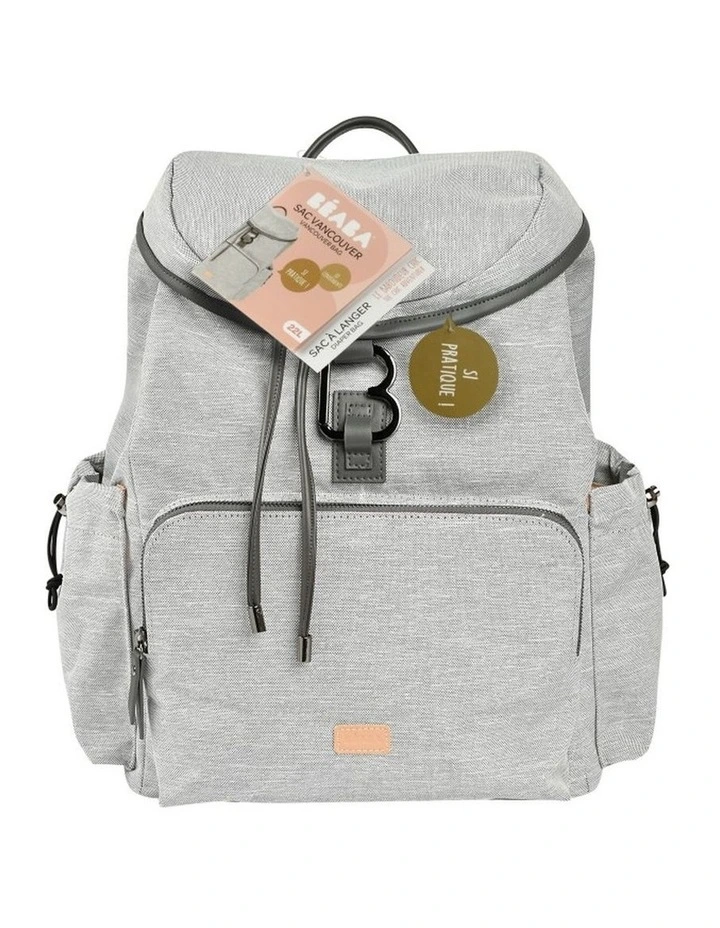 Vancouver Nappy Bag Backpack - Heather Grey image 1