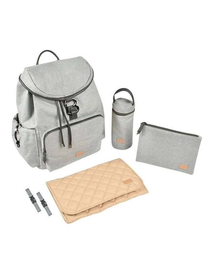 Vancouver Nappy Bag Backpack - Heather Grey image 5