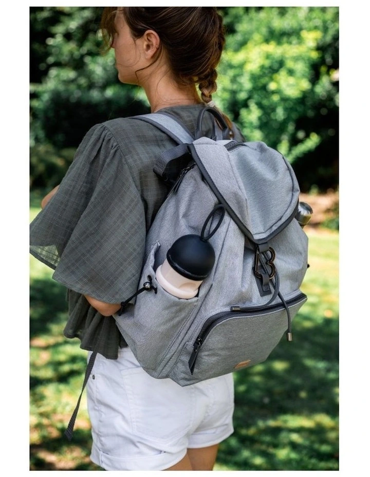 Vancouver Nappy Bag Backpack - Heather Grey image 7