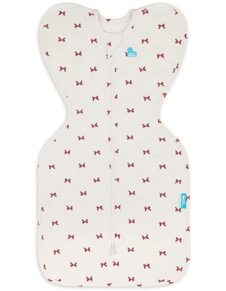 Swaddle Up 1.0 TOG Original Cotton Bows Cream image 1